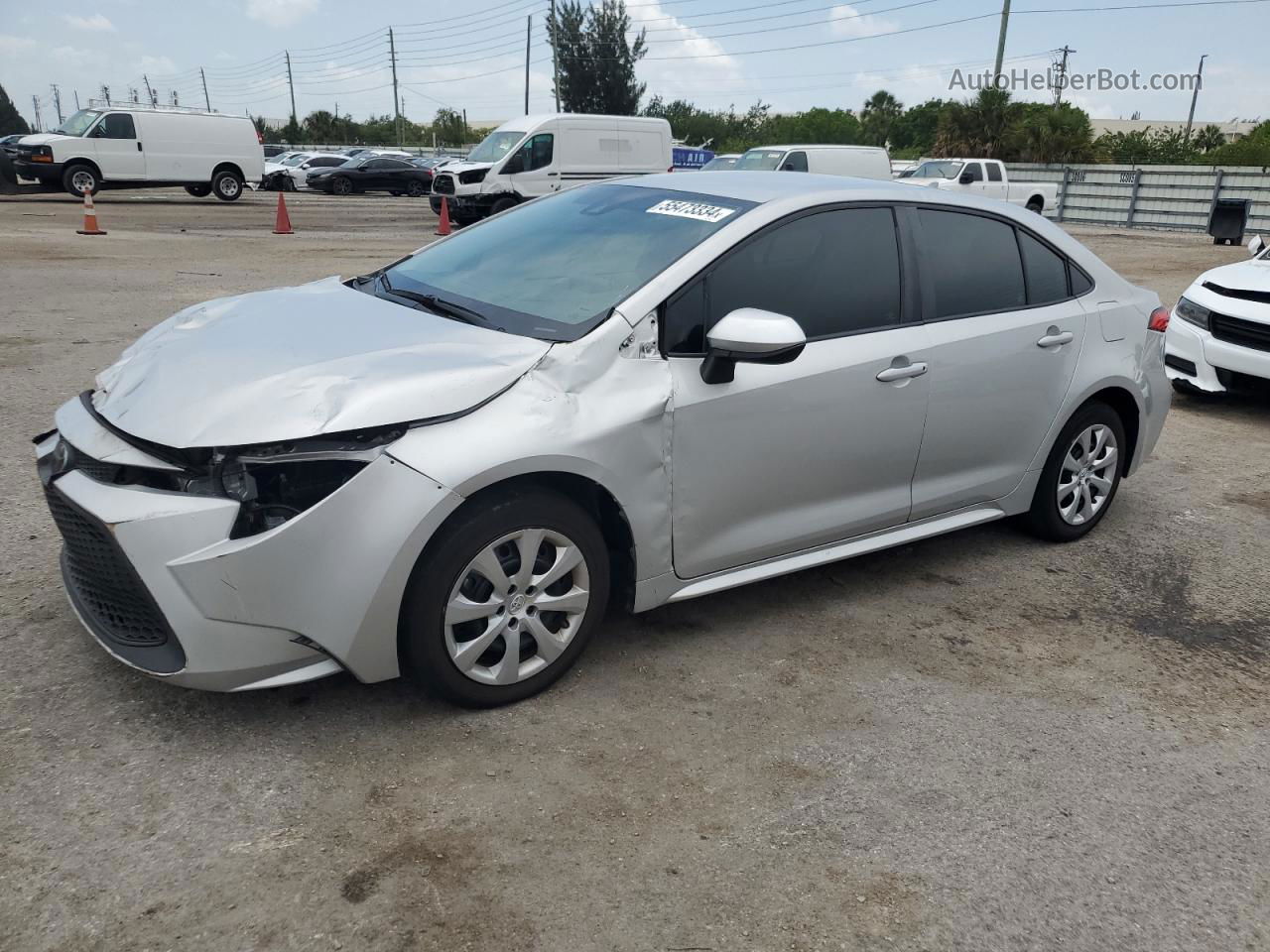 2020 Toyota Corolla Le Silver vin: 5YFEPRAEXLP100004