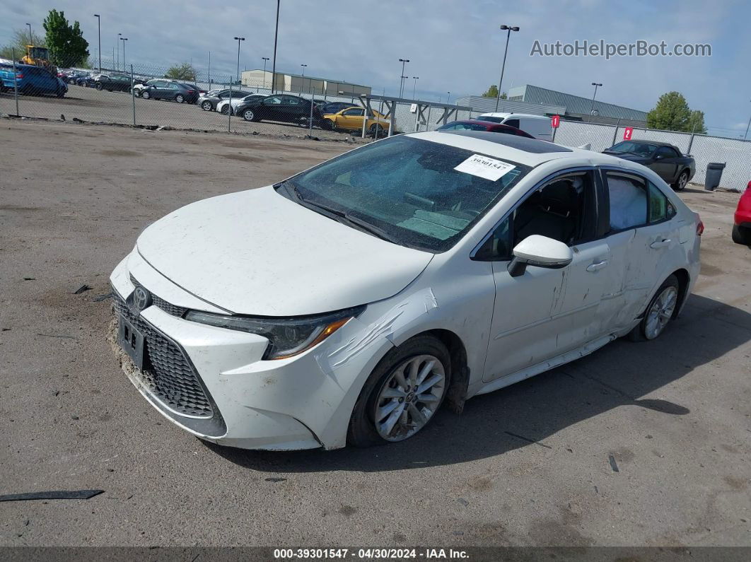 2020 Toyota Corolla Xle White vin: 5YFFPRAE3LP052205