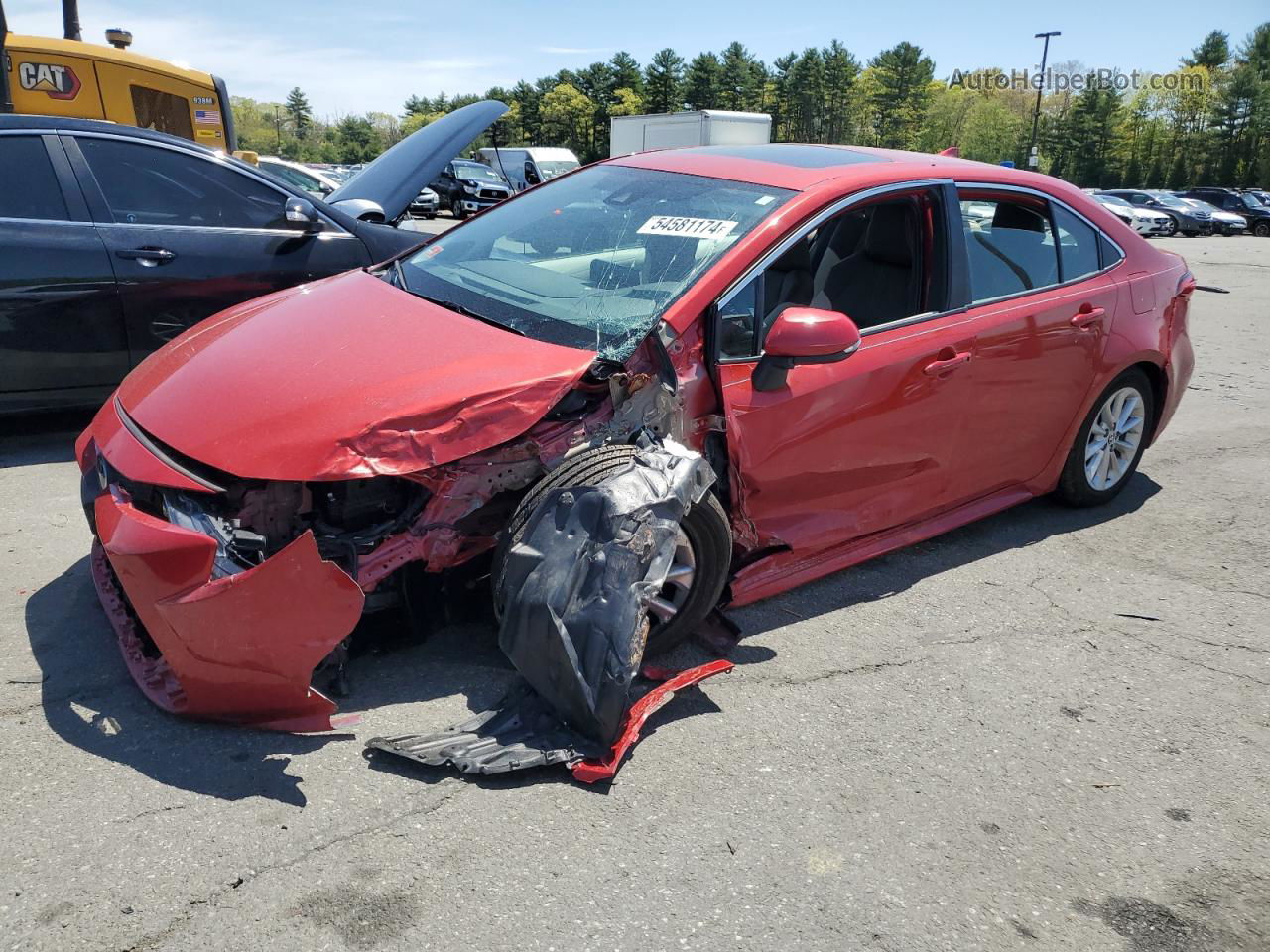 2020 Toyota Corolla Xle Red vin: 5YFFPRAE4LP018791