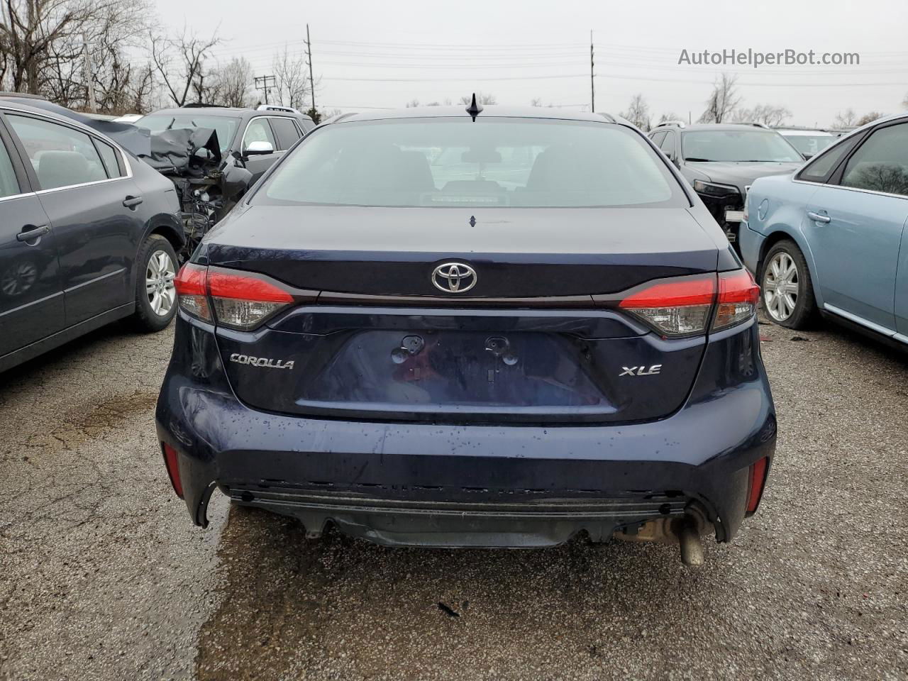 2020 Toyota Corolla Xle Синий vin: 5YFFPRAE5LP052058