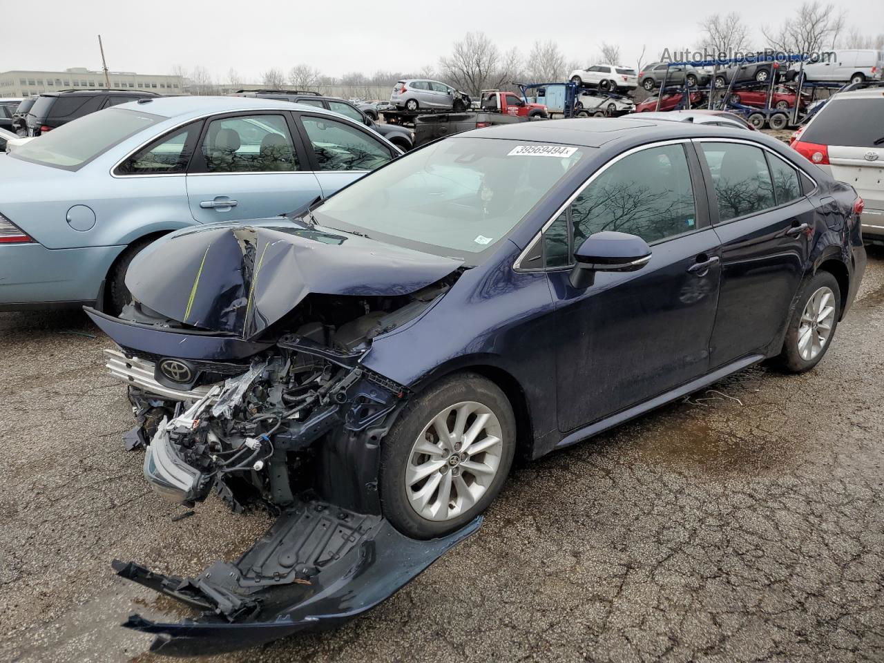 2020 Toyota Corolla Xle Синий vin: 5YFFPRAE5LP052058