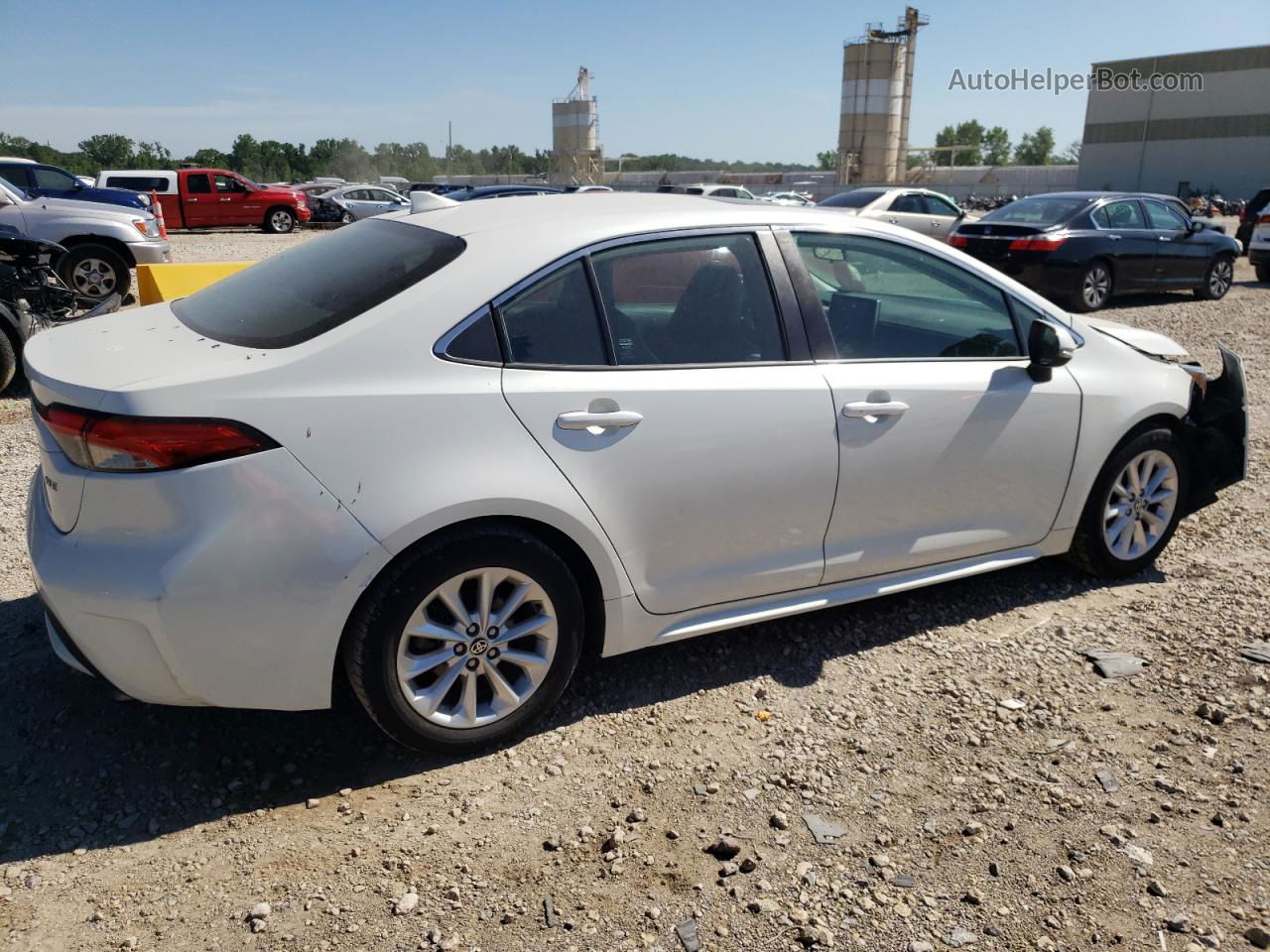 2020 Toyota Corolla Xle White vin: 5YFFPRAE5LP110105