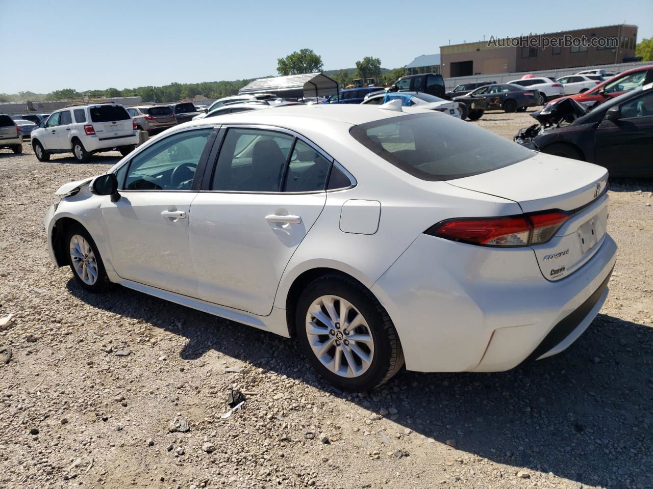 2020 Toyota Corolla Xle White vin: 5YFFPRAE5LP110105