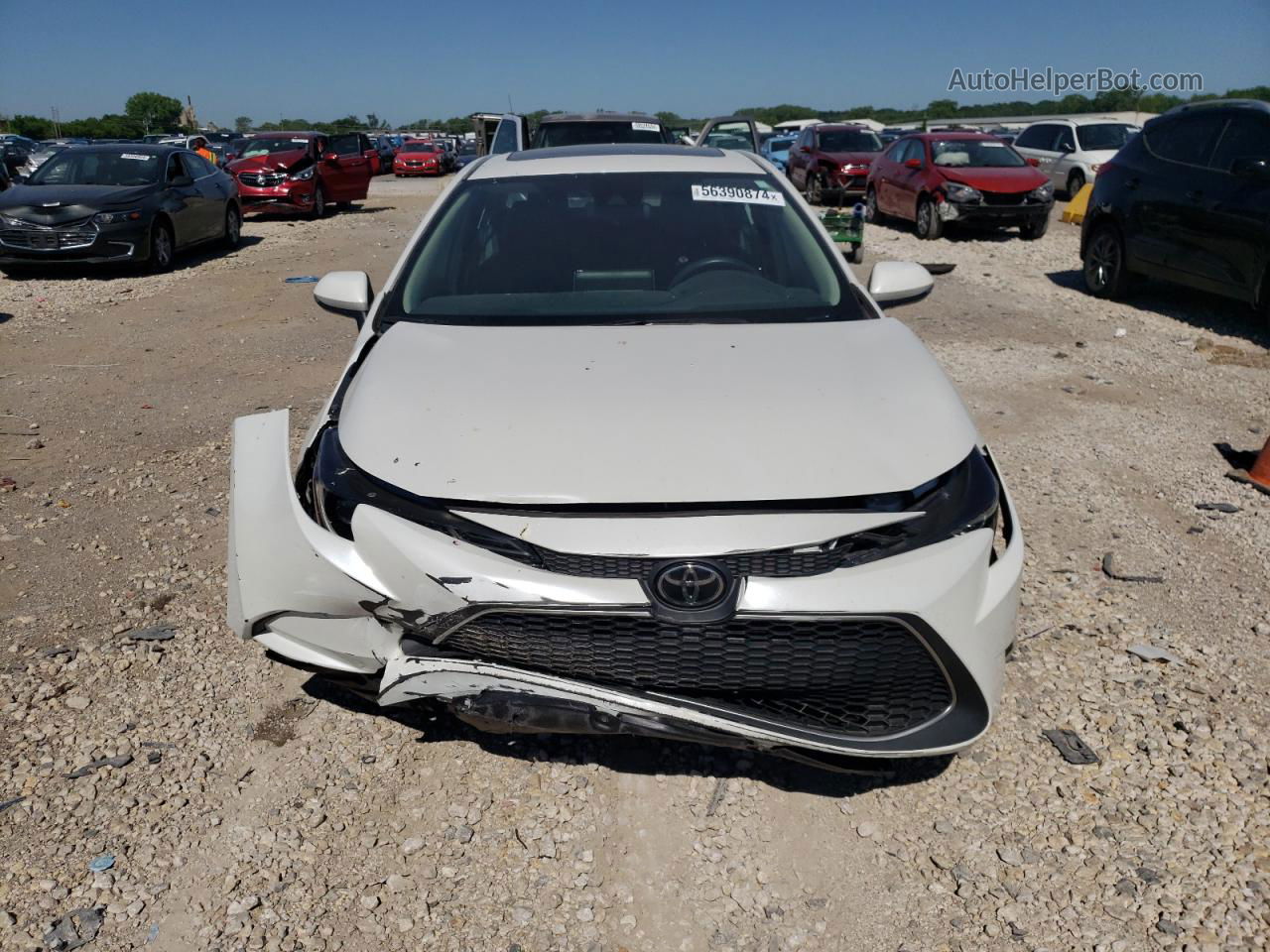 2020 Toyota Corolla Xle White vin: 5YFFPRAE5LP110105