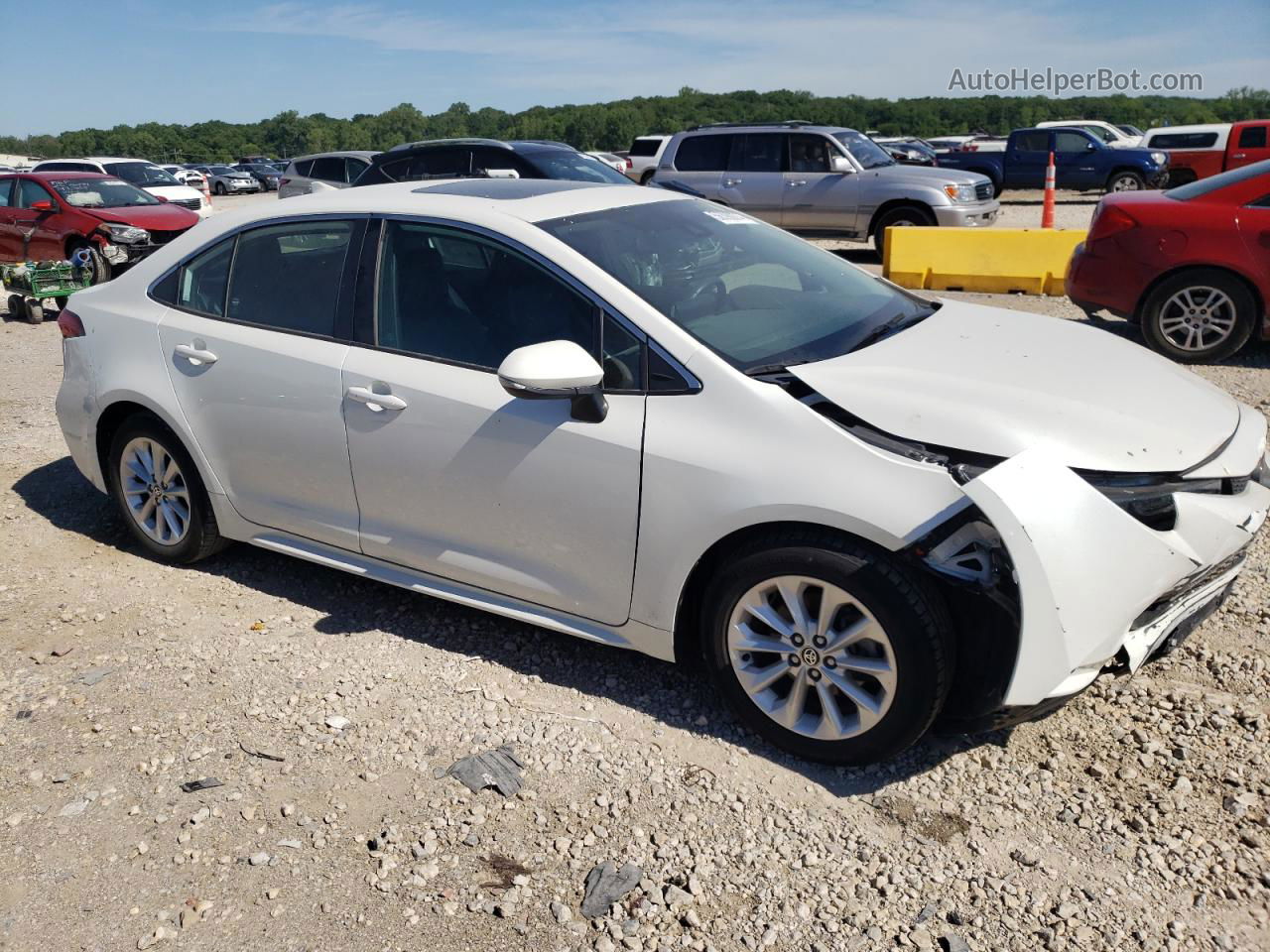 2020 Toyota Corolla Xle White vin: 5YFFPRAE5LP110105