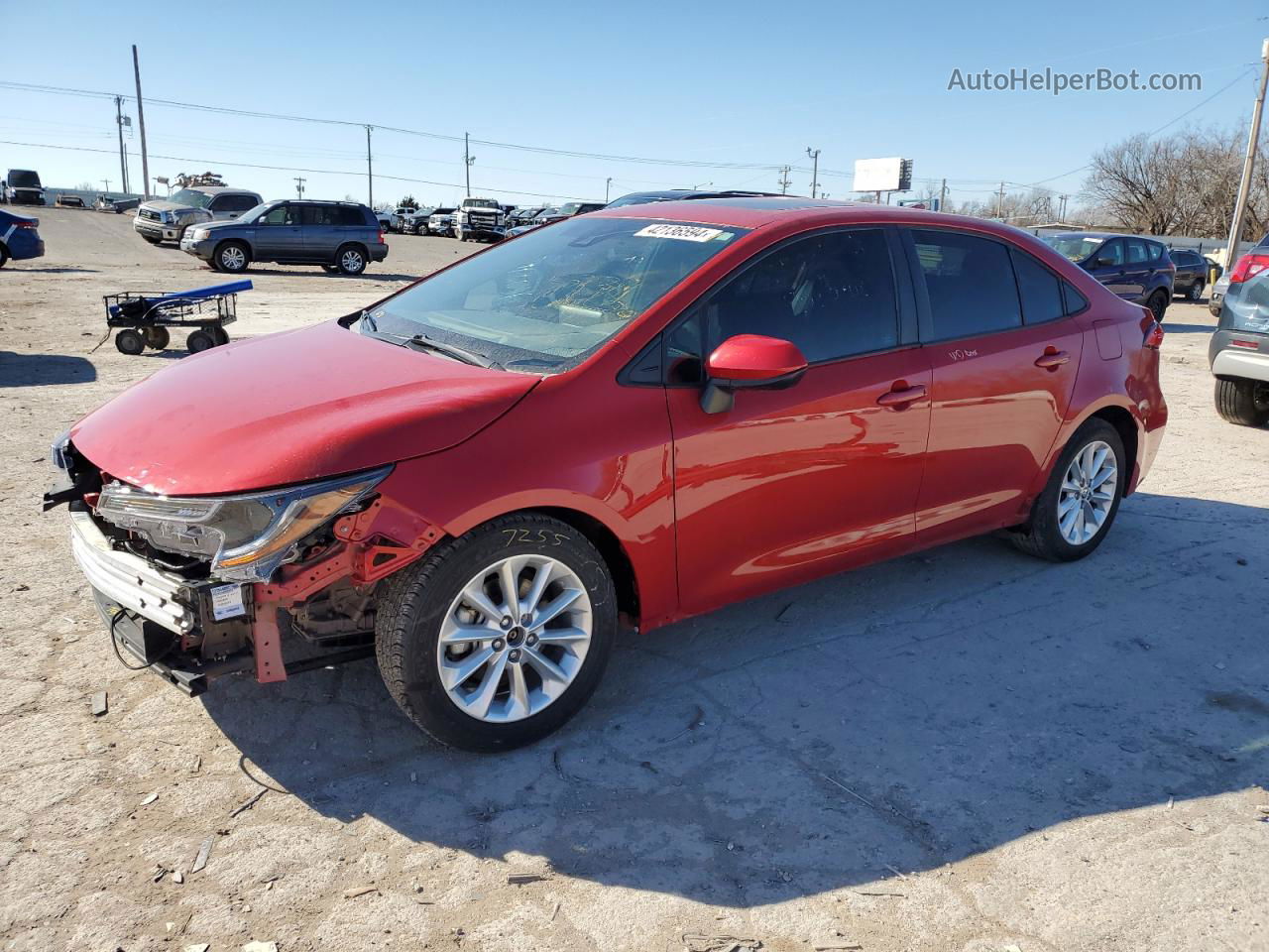 2020 Toyota Corolla Le Red vin: 5YFHPRAEXLP013622