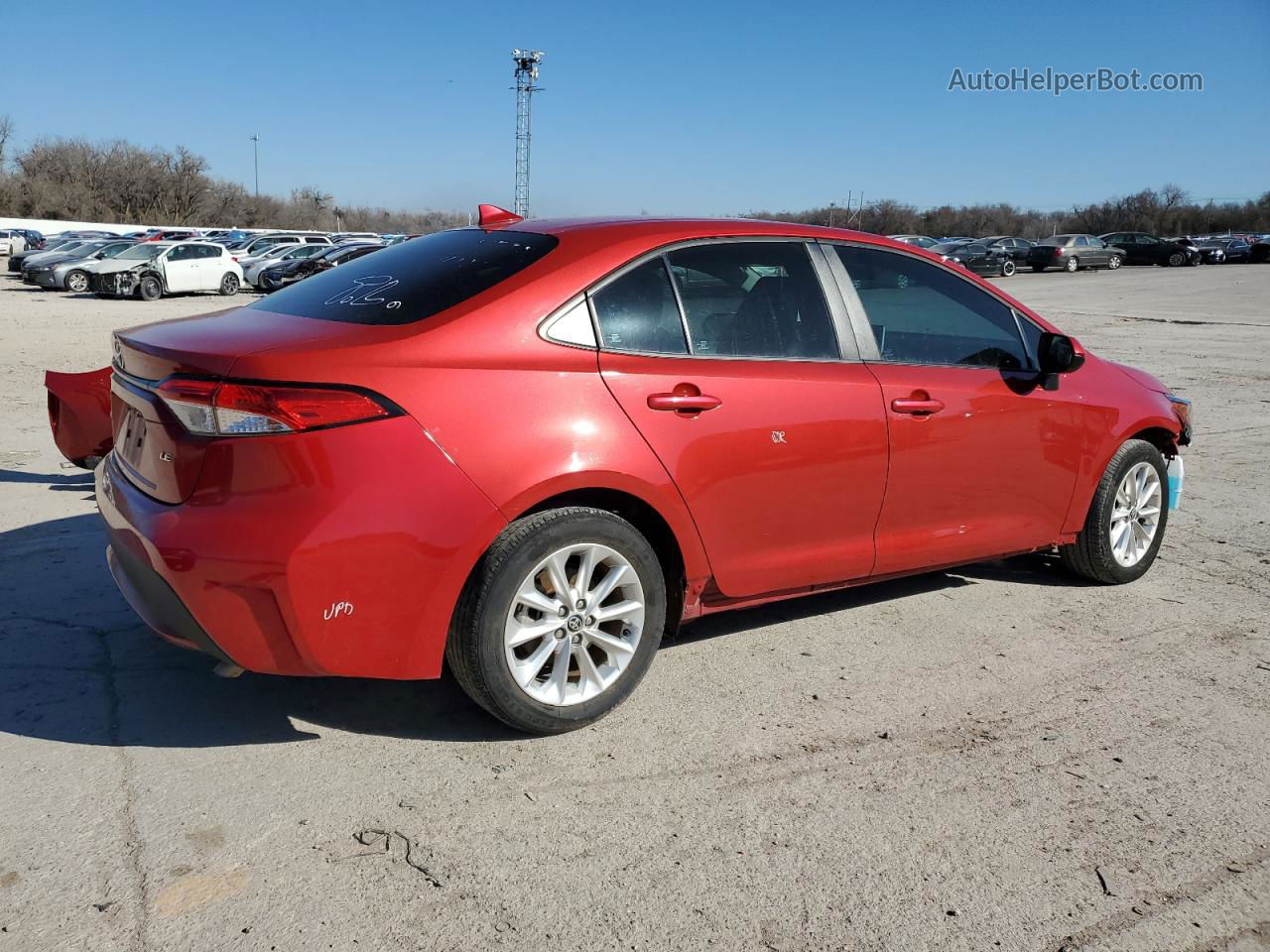 2020 Toyota Corolla Le Красный vin: 5YFHPRAEXLP013622