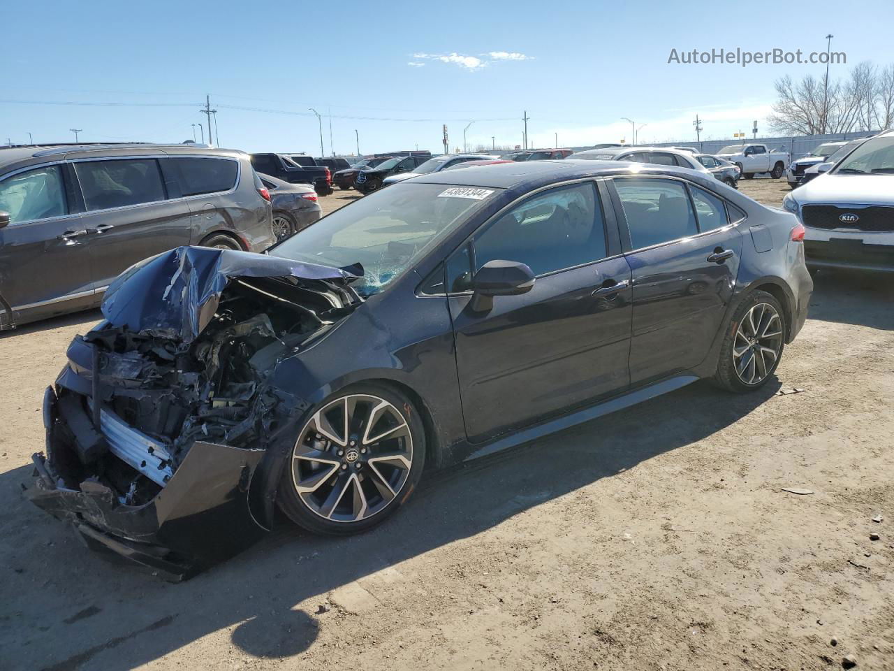 2021 Toyota Corolla Se Синий vin: 5YFP4MCE3MP063946