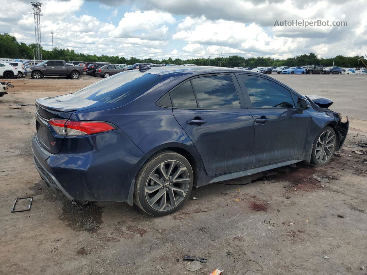 2021 Toyota Corolla Se Blue vin: 5YFS4MCE0MP096106