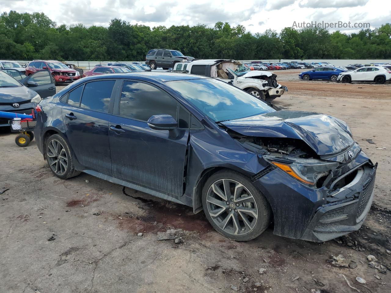 2021 Toyota Corolla Se Blue vin: 5YFS4MCE0MP096106