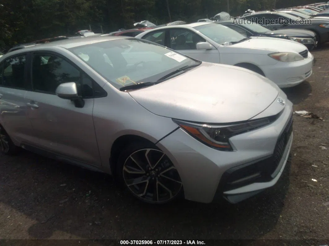 2021 Toyota Corolla Se Silver vin: 5YFS4MCE1MP095191