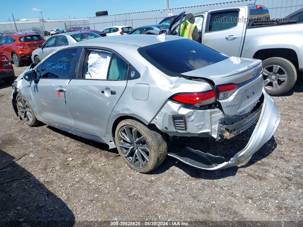 2021 Toyota Corolla Se Silver vin: 5YFS4MCE8MP077898