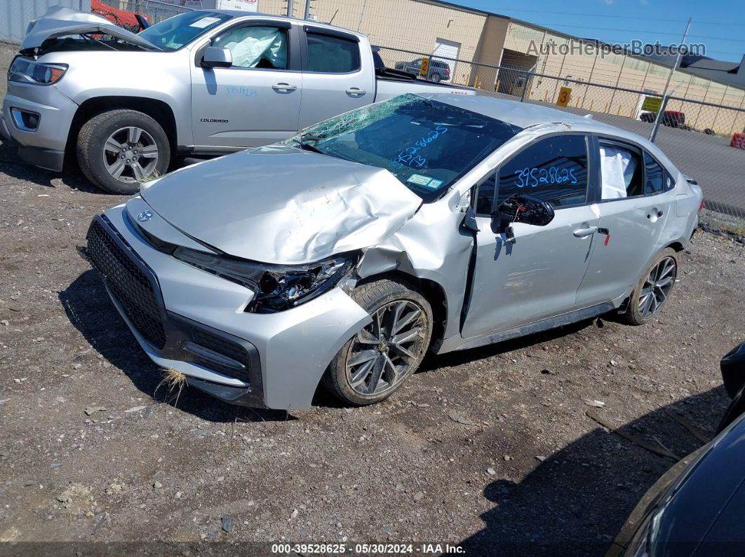 2021 Toyota Corolla Se Silver vin: 5YFS4MCE8MP077898