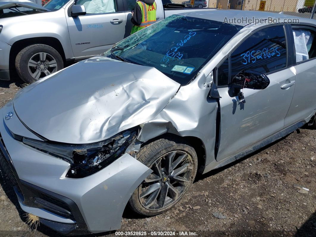 2021 Toyota Corolla Se Silver vin: 5YFS4MCE8MP077898