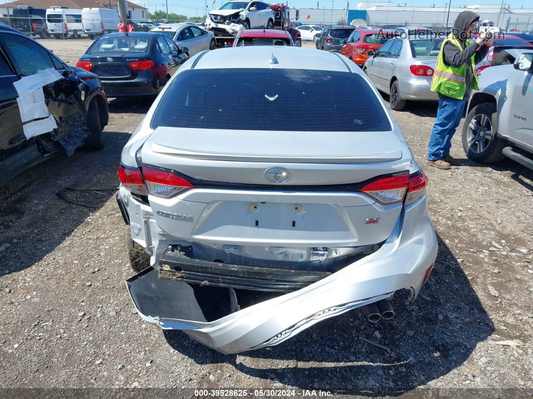 2021 Toyota Corolla Se Silver vin: 5YFS4MCE8MP077898