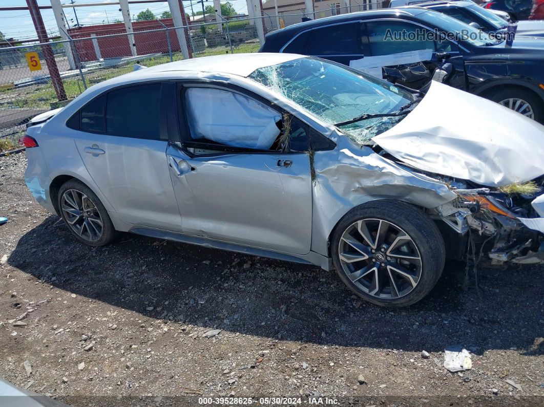 2021 Toyota Corolla Se Silver vin: 5YFS4MCE8MP077898