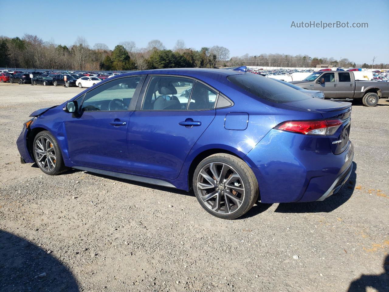 2021 Toyota Corolla Se Blue vin: 5YFS4MCE9MP092586