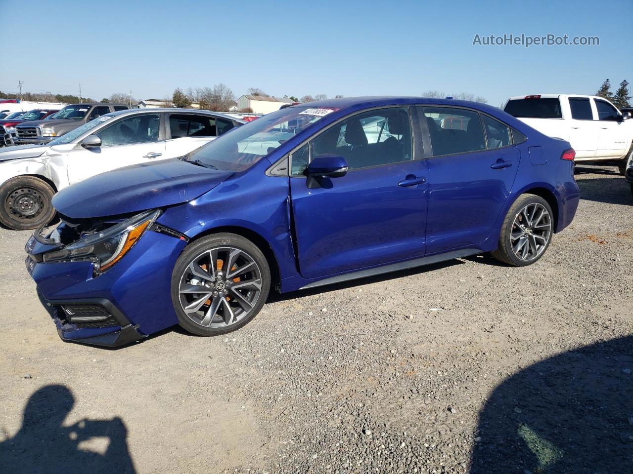 2021 Toyota Corolla Se Blue vin: 5YFS4MCE9MP092586