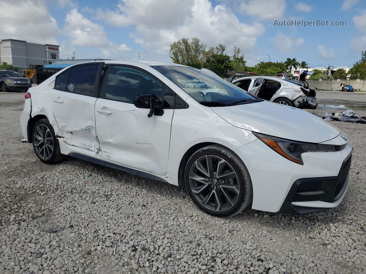 2021 Toyota Corolla Se White vin: 5YFS4MCEXMP090393