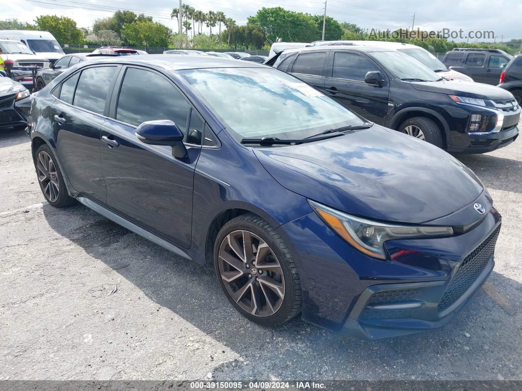 2020 Toyota Corolla Se Blue vin: 5YFS4RCE0LP017741