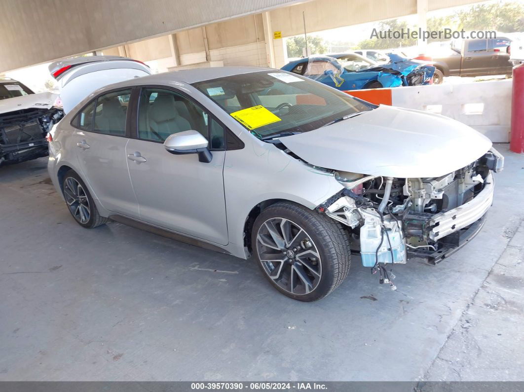 2020 Toyota Corolla Se Silver vin: 5YFS4RCE1LP045371