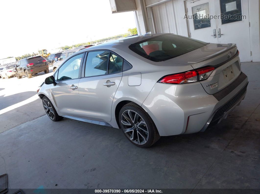 2020 Toyota Corolla Se Silver vin: 5YFS4RCE1LP045371