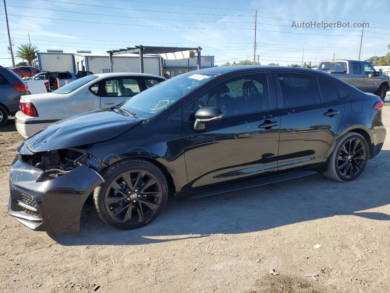 2020 Toyota Corolla Se Черный vin: 5YFS4RCE2LP049154