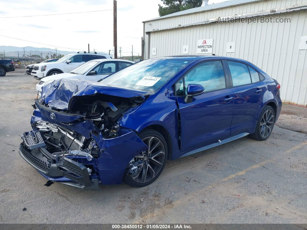 2020 Toyota Corolla Se Blue vin: 5YFS4RCE4LP029486