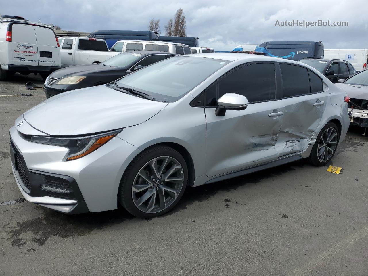 2020 Toyota Corolla Se Silver vin: 5YFS4RCE4LP032758