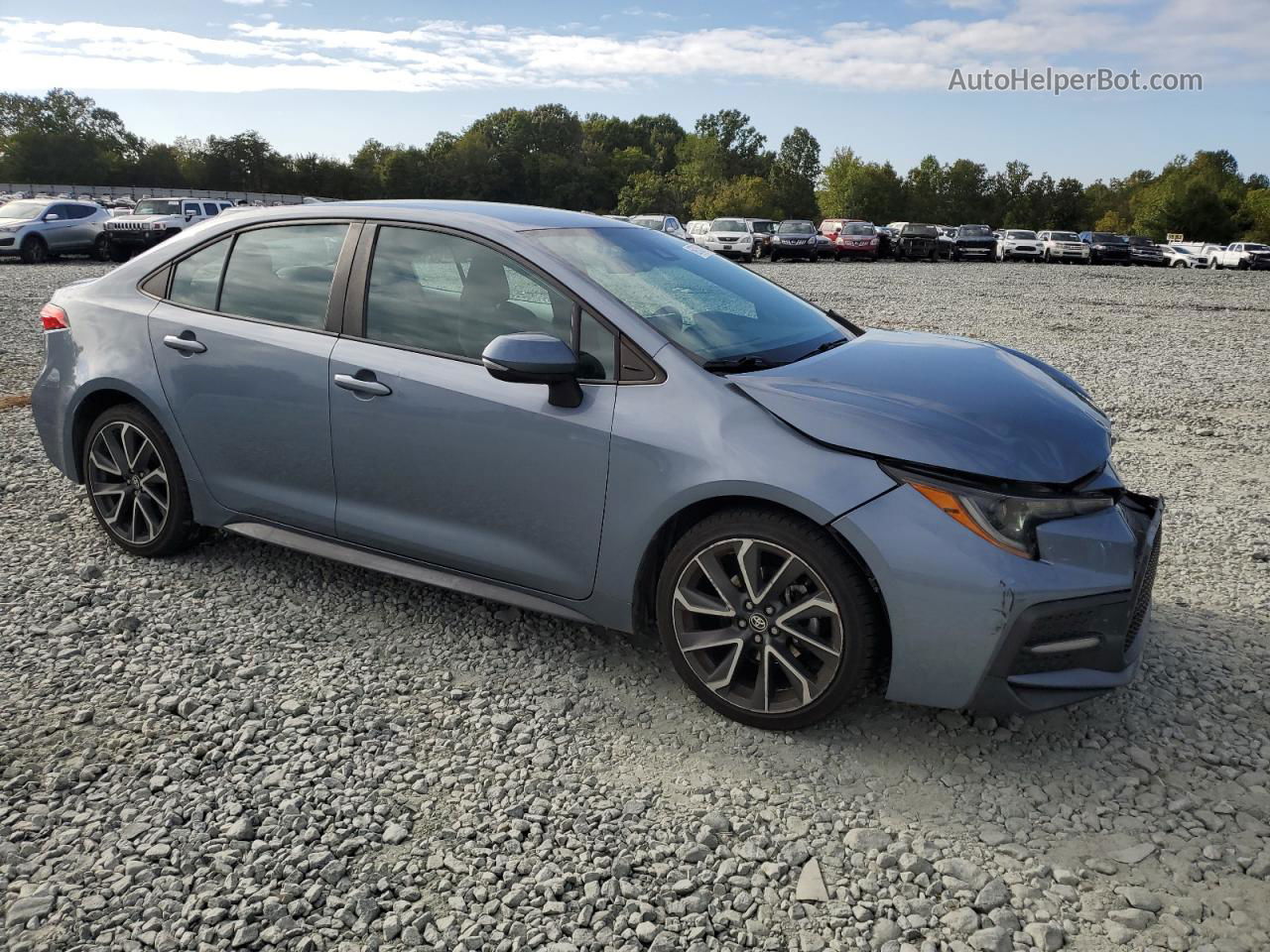 2020 Toyota Corolla Se Blue vin: 5YFS4RCE4LP050208