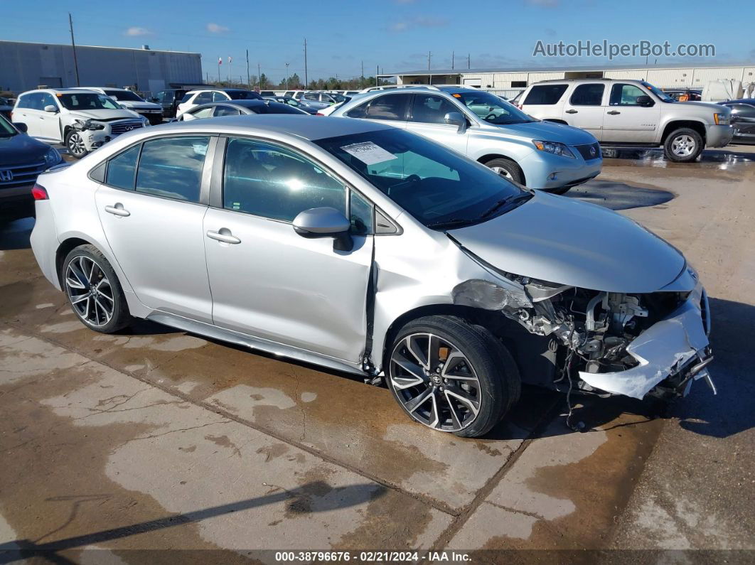 2020 Toyota Corolla Se Silver vin: 5YFS4RCE6LP036665