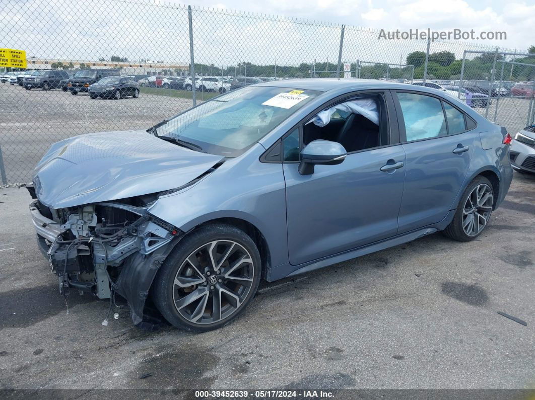 2020 Toyota Corolla Se Light Blue vin: 5YFS4RCE6LP041655