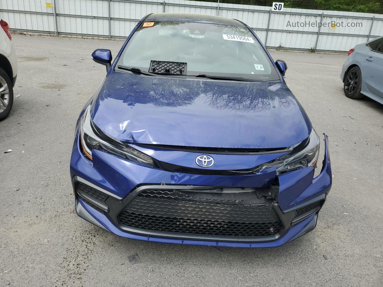 2020 Toyota Corolla Se Blue vin: 5YFS4RCE9LP027832