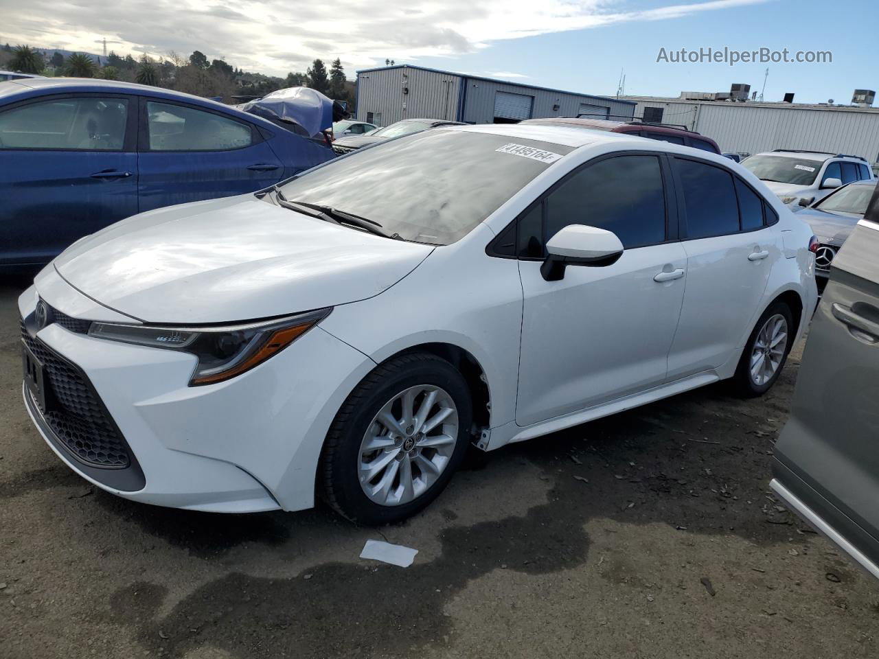 2021 Toyota Corolla Le White vin: 5YFVPMAE7MP179944