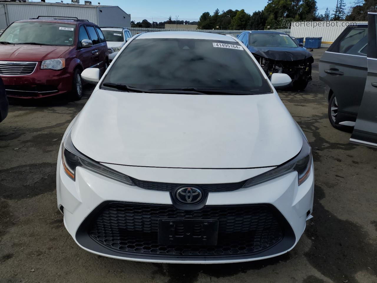 2021 Toyota Corolla Le White vin: 5YFVPMAE7MP179944