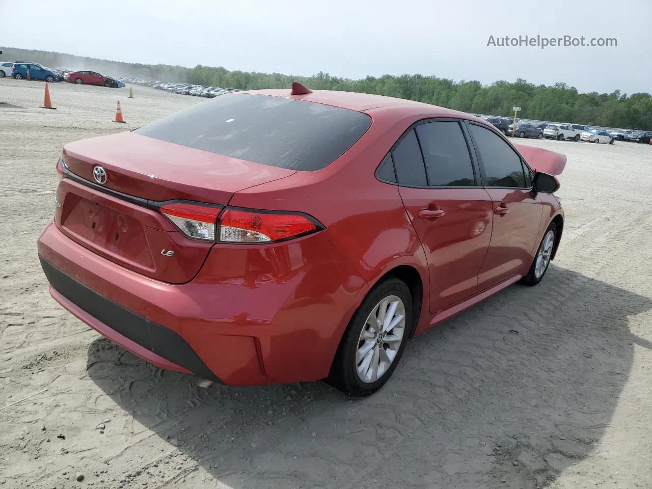 2020 Toyota Corolla Le Maroon vin: 5YFVPRAE0LP103896