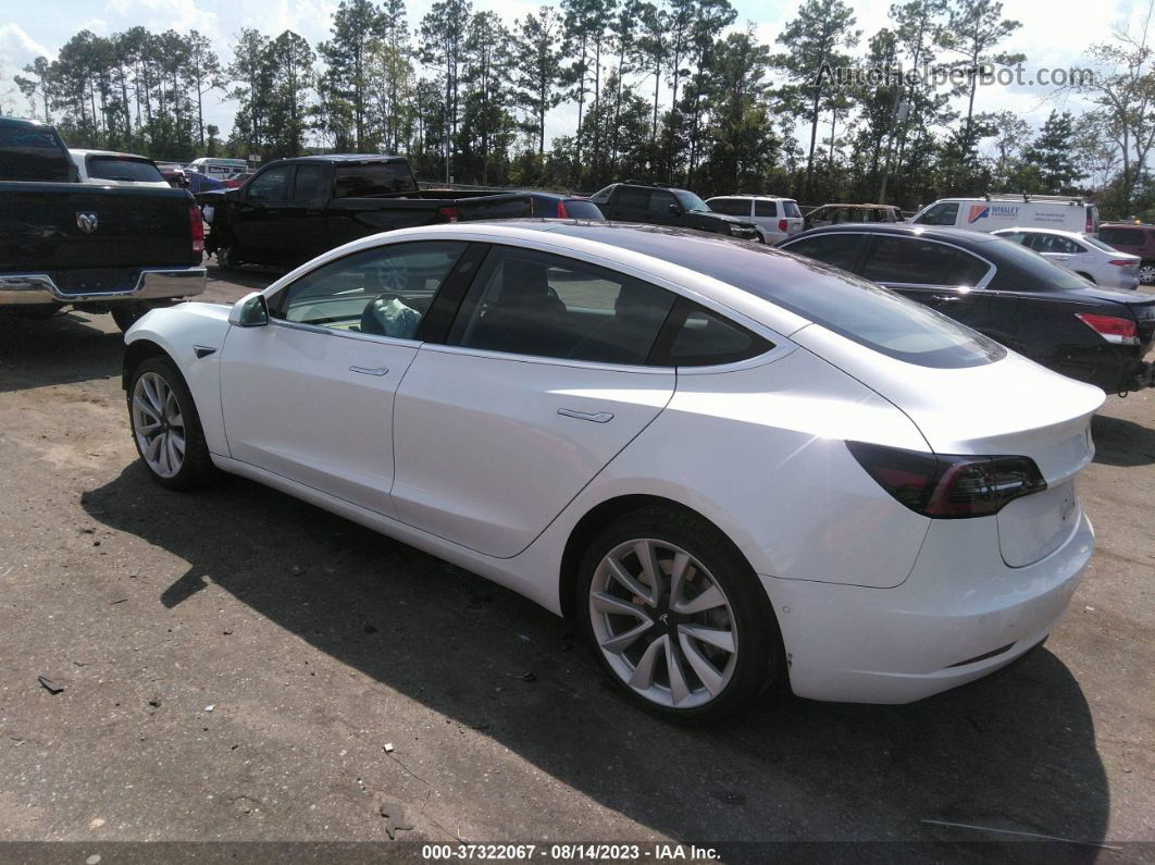 2018 Tesla Model 3 Range Battery White vin: 5YJ3E1EA0JF008320