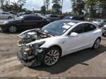 2018 Tesla Model 3 Range Battery White vin: 5YJ3E1EA0JF008320