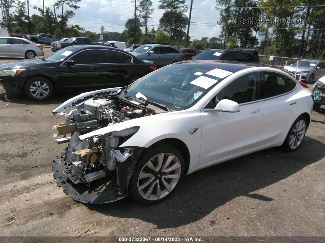 2018 Tesla Model 3 Range Battery White vin: 5YJ3E1EA0JF008320