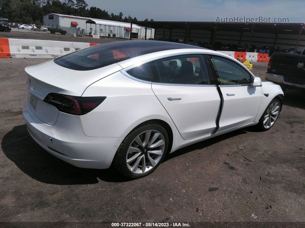 2018 Tesla Model 3 Range Battery White vin: 5YJ3E1EA0JF008320