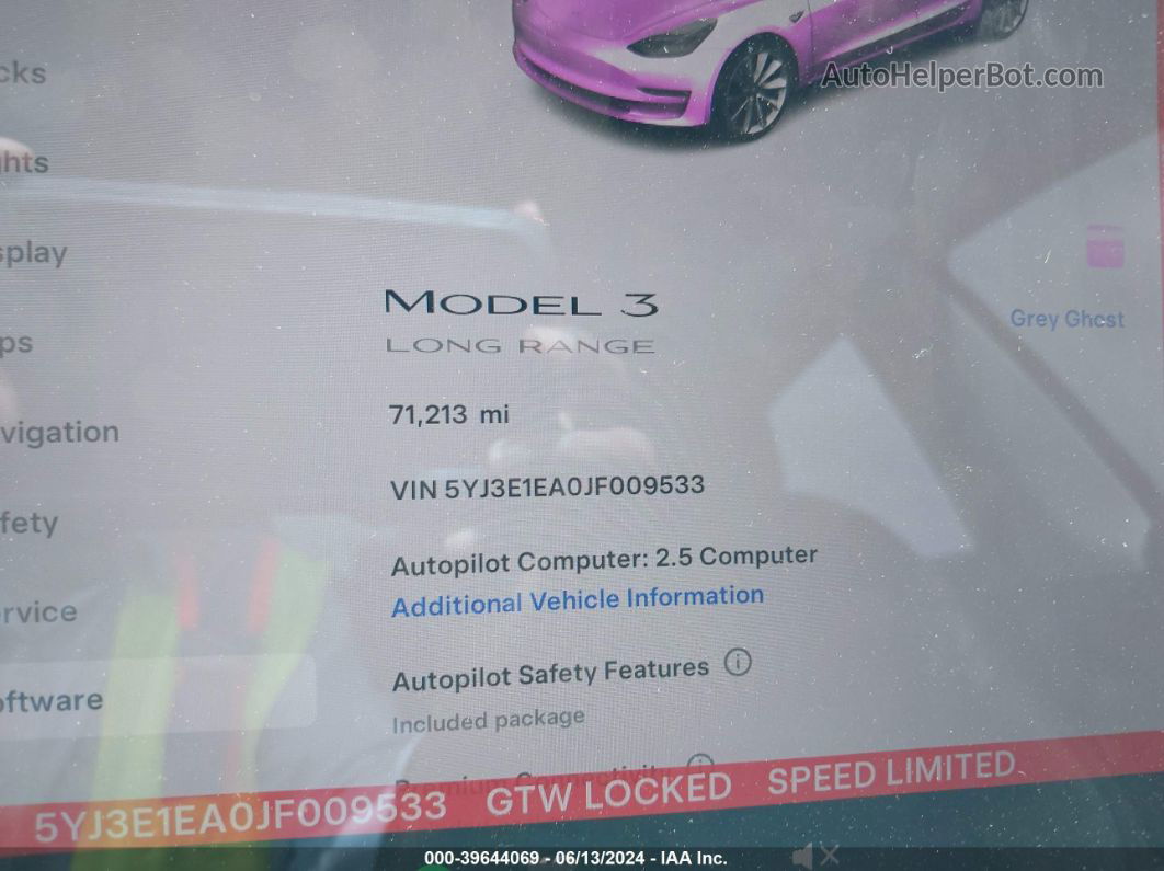 2018 Tesla Model 3 Long Range/mid Range Gray vin: 5YJ3E1EA0JF009533