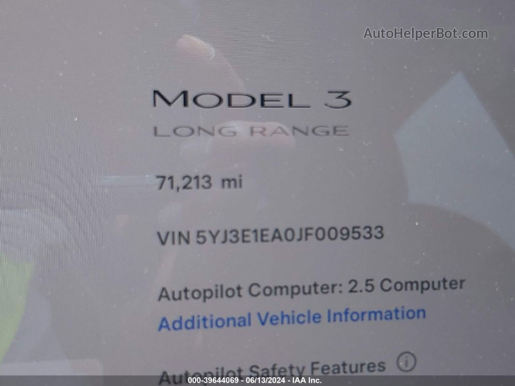 2018 Tesla Model 3 Long Range/mid Range Gray vin: 5YJ3E1EA0JF009533