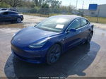 2018 Tesla Model 3 Long Range/mid Range Blue vin: 5YJ3E1EA0JF019611