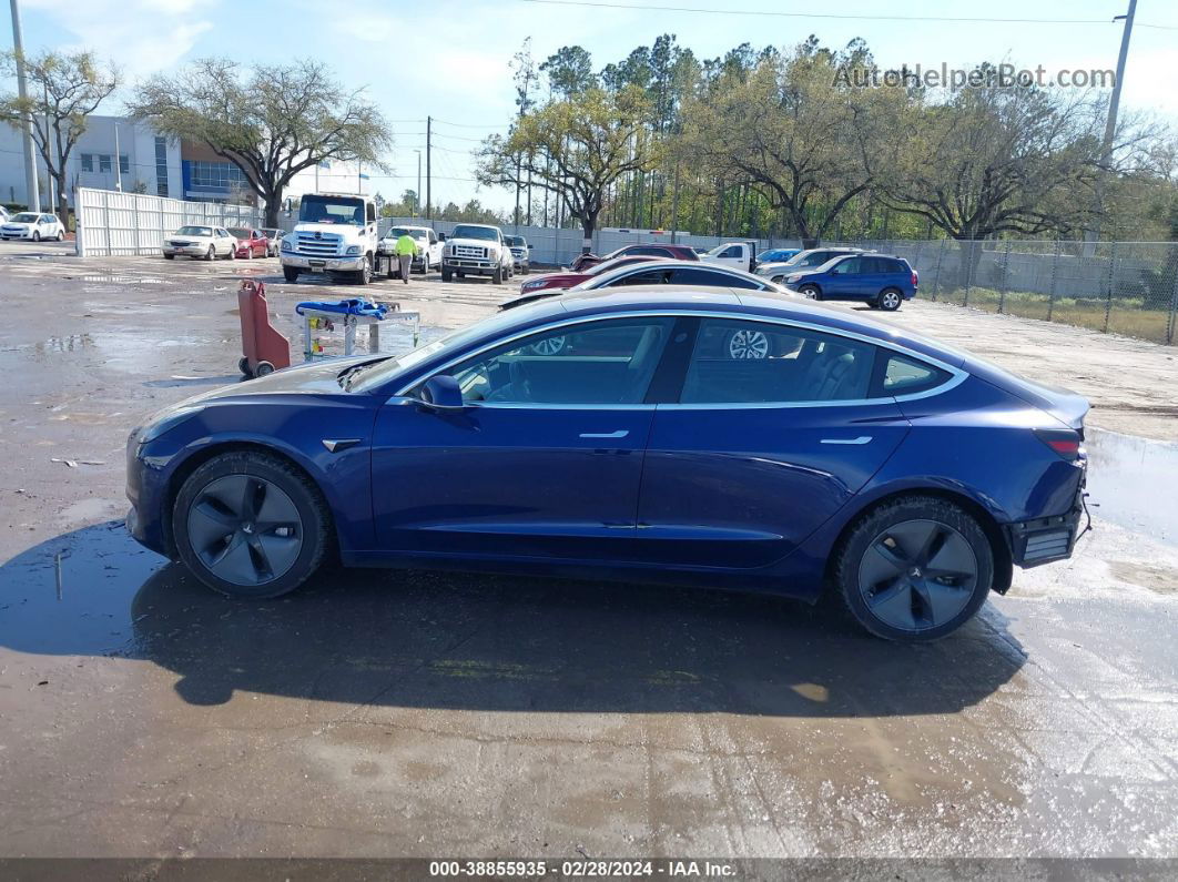 2018 Tesla Model 3 Long Range/mid Range Blue vin: 5YJ3E1EA0JF019611