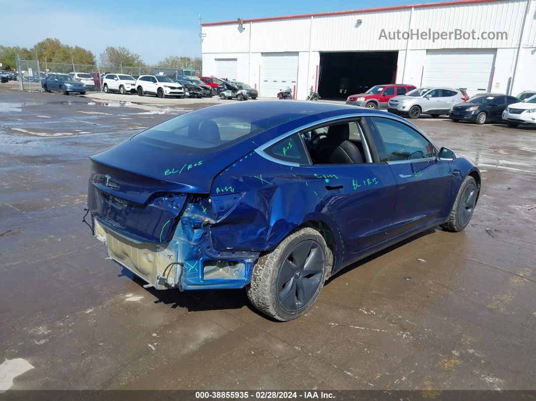 2018 Tesla Model 3 Long Range/mid Range Blue vin: 5YJ3E1EA0JF019611