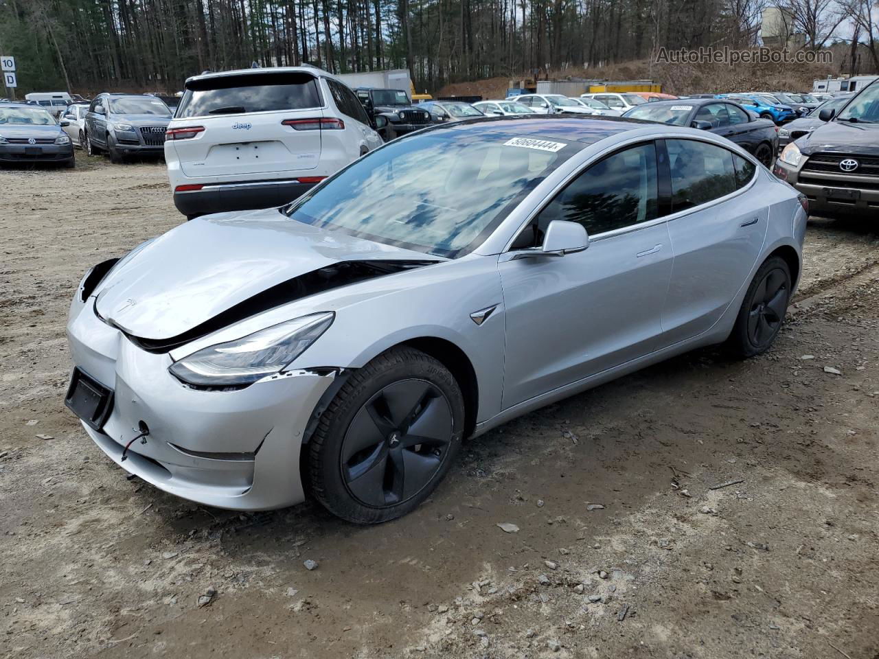 2018 Tesla Model 3  Silver vin: 5YJ3E1EA0JF038417