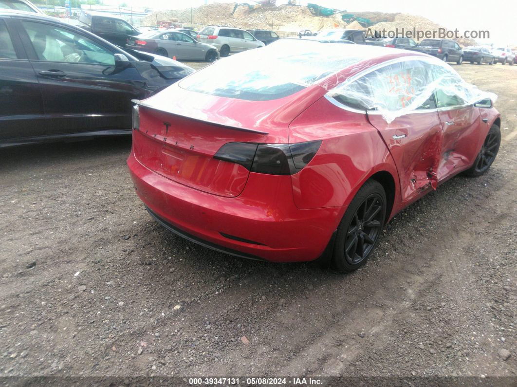 2018 Tesla Model 3 Long Range/mid Range Red vin: 5YJ3E1EA0JF153776