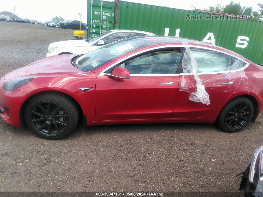 2018 Tesla Model 3 Long Range/mid Range Red vin: 5YJ3E1EA0JF153776