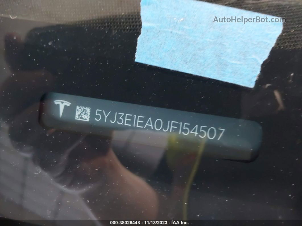 2018 Tesla Model 3 Long Range/mid Range Black vin: 5YJ3E1EA0JF154507