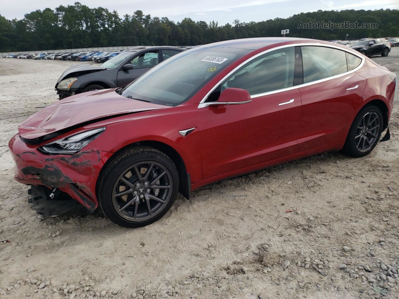 2018 Tesla Model 3  Red vin: 5YJ3E1EA0JF159299